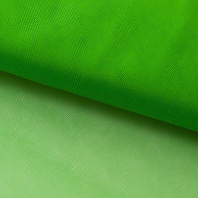 Фатин матовый 16-146, 12 гр/м2, шир.300см, цвет зелёный - купить в Волжском. Цена 112.70 руб.