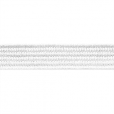 Резиновые нити с текстильным покрытием, шир. 6 мм ( упак.55 м/уп), цв.-белый - купить в Волжском. Цена: 210.75 руб.