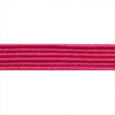 Резиновые нити с текстильным покрытием, шир. 6 мм ( упак.30 м/уп), цв.- 84-фуксия - купить в Волжском. Цена: 155.22 руб.