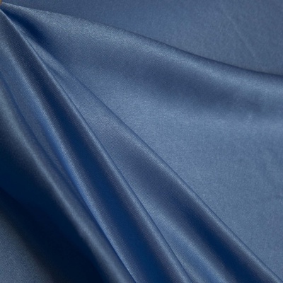 Поли креп-сатин 16-4132, 125 (+/-5) гр/м2, шир.150см, цвет голубой - купить в Волжском. Цена 155.57 руб.