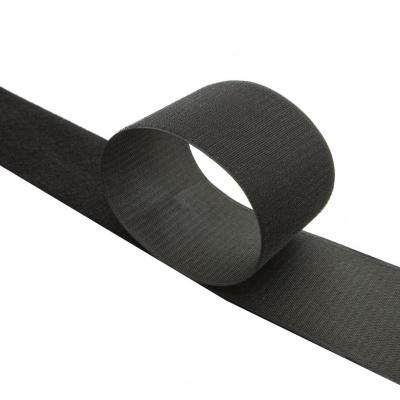 Липучка с покрытием ПВХ, шир. 100 мм (упак. 25 м), цвет чёрный - купить в Волжском. Цена: 72.33 руб.