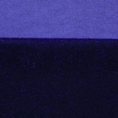 Бархат стрейч №14, 240 гр/м2, шир.160 см, (2,6 м/кг), цвет т.синий - купить в Волжском. Цена 740.88 руб.