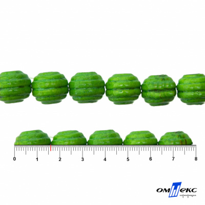 0309-Бусины деревянные "ОмТекс", 16 мм, упак.50+/-3шт, цв.019-зеленый - купить в Волжском. Цена: 62.22 руб.
