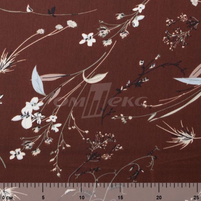 Плательная ткань "Фламенко" 2.2, 80 гр/м2, шир.150 см, принт растительный - купить в Волжском. Цена 239.03 руб.