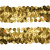 Тесьма с пайетками D16, шир. 30 мм/уп. 25+/-1 м, цвет золото - купить в Волжском. Цена: 1 087.39 руб.