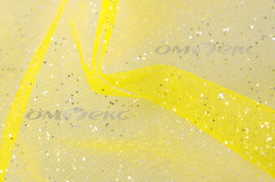 Сетка Глиттер, 40 гр/м2, шир.160см, цвет жёлтый - купить в Волжском. Цена 163.01 руб.