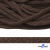 Шнур плетеный d-6 мм, 70% хлопок 30% полиэстер, уп.90+/-1 м, цв.1073-т.коричневый - купить в Волжском. Цена: 594 руб.