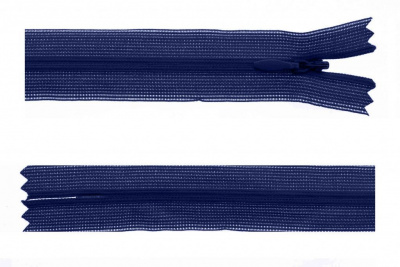 Молния потайная Т3 919, 20 см, капрон, цвет т.синий - купить в Волжском. Цена: 5.27 руб.