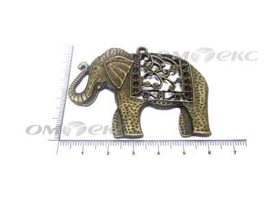 Декоративный элемент для творчества из металла "Слон"  - купить в Волжском. Цена: 26.66 руб.
