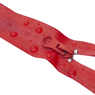 Молния водонепроницаемая PVC Т-7, 20 см, неразъемная, цвет (820)-красный - купить в Волжском. Цена: 21.56 руб.