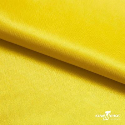 Поли креп-сатин 12-0643, 125 (+/-5) гр/м2, шир.150см, цвет жёлтый - купить в Волжском. Цена 155.57 руб.