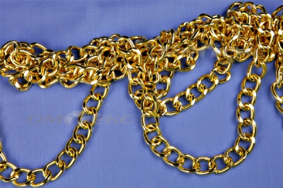Цепь металл декоративная №11 (17*13) золото (10+/-1 м)  - купить в Волжском. Цена: 1 341.87 руб.