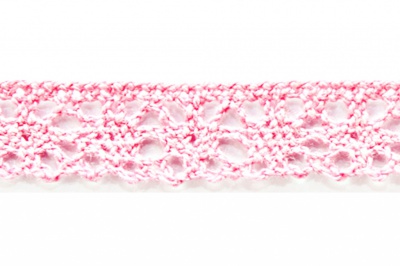 Тесьма кружевная 0621-1607, шир. 15 мм/уп. 20+/-1 м, цвет 096-розовый - купить в Волжском. Цена: 302.42 руб.