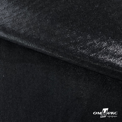 Трикотажное полотно голограмма, шир.140 см, #602 -чёрный/чёрный - купить в Волжском. Цена 385.88 руб.