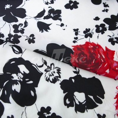 Плательная ткань "Фламенко" 22.1, 80 гр/м2, шир.150 см, принт растительный - купить в Волжском. Цена 239.03 руб.