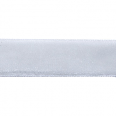 Лента бархатная нейлон, шир.12 мм, (упак. 45,7м), цв.01-белый - купить в Волжском. Цена: 457.61 руб.