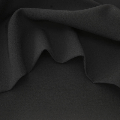 Костюмная ткань "Элис", 200 гр/м2, шир.150см, цвет чёрный - купить в Волжском. Цена 303.10 руб.