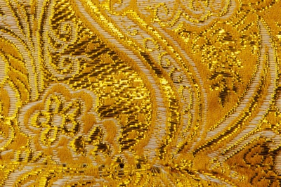 Ткань костюмная жаккард №12, 140 гр/м2, шир.150см, цвет жёлтый - купить в Волжском. Цена 383.29 руб.