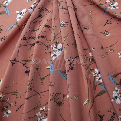 Плательная ткань "Фламенко" 2.1, 80 гр/м2, шир.150 см, принт растительный - купить в Волжском. Цена 311.05 руб.