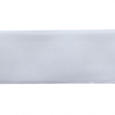 Лента бархатная нейлон, шир.25 мм, (упак. 45,7м), цв.01-белый - купить в Волжском. Цена: 981.09 руб.