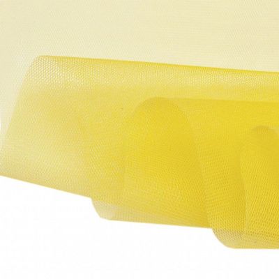 Фатин жесткий 16-68, 22 гр/м2, шир.180см, цвет жёлтый - купить в Волжском. Цена 89.29 руб.