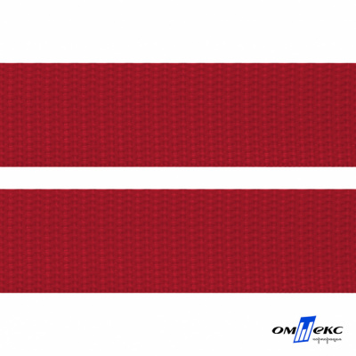 Красный- цв.171 -Текстильная лента-стропа 550 гр/м2 ,100% пэ шир.20 мм (боб.50+/-1 м) - купить в Волжском. Цена: 318.85 руб.