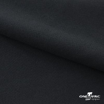 Трикотажное полотно "Капри" 100% полиэстр, 152см, 320 г/м2, чёрный, м - купить в Волжском. Цена 374 руб.