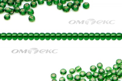 Бисер (SL) 11/0 ( упак.100 гр) цв.27В - зелёный - купить в Волжском. Цена: 53.34 руб.
