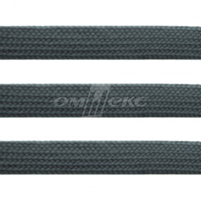 Шнур плетеный (плоский) d-12 мм, (уп.90+/-1м), 100% полиэстер, цв.272 - серый - купить в Волжском. Цена: 8.62 руб.