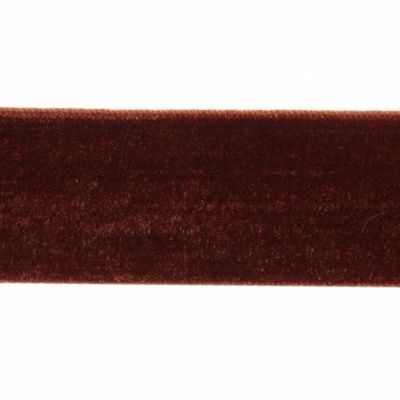 Лента бархатная нейлон, шир.25 мм, (упак. 45,7м), цв.120-шоколад - купить в Волжском. Цена: 981.09 руб.