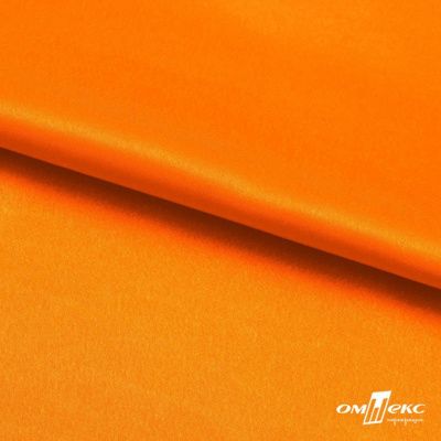 Поли креп-сатин 15-1263, 125 (+/-5) гр/м2, шир.150см, цвет оранжевый - купить в Волжском. Цена 155.57 руб.
