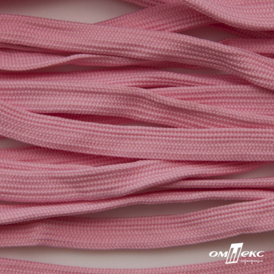 Шнур плетеный (плоский) d-12 мм, (уп.90+/-1м), 100% полиэстер, цв.256 - розовый - купить в Волжском. Цена: 8.62 руб.