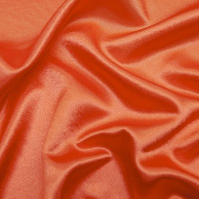 Поли креп-сатин 18-1445, 120 гр/м2, шир.150см, цвет оранжевый - купить в Волжском. Цена 157.15 руб.