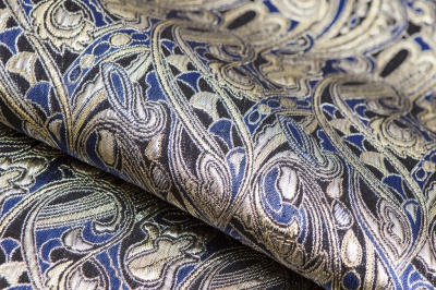 Ткань костюмная жаккард, 135 гр/м2, шир.150см, цвет синий№18 - купить в Волжском. Цена 441.95 руб.