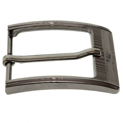 Пряжка металлическая для мужского ремня SC035#7 (шир.ремня 40 мм), цв.-тем.никель - купить в Волжском. Цена: 43.93 руб.