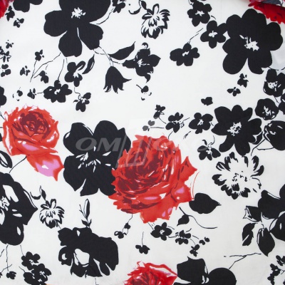 Плательная ткань "Фламенко" 22.1, 80 гр/м2, шир.150 см, принт растительный - купить в Волжском. Цена 239.03 руб.