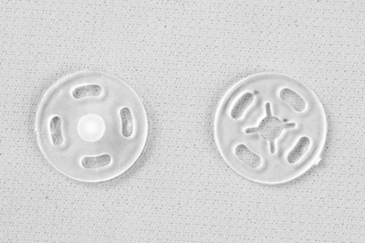 Кнопки пришивные пластиковые 13 мм, блистер 24шт, цв.-прозрачные - купить в Волжском. Цена: 62.27 руб.