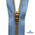 Молнии джинсовые металл т-5, 18 см латунь (YG), цв.-деним (231) - купить в Волжском. Цена: 22.80 руб.