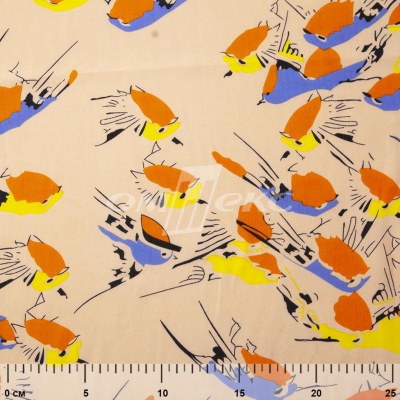Плательная ткань "Софи" 14.1, 75 гр/м2, шир.150 см, принт птицы - купить в Волжском. Цена 241.49 руб.