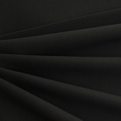 Костюмная ткань с вискозой "Меган", 210 гр/м2, шир.150см, цвет чёрный - купить в Волжском. Цена 378.55 руб.