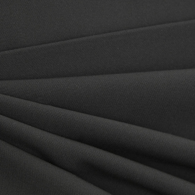 Костюмная ткань "Элис", 200 гр/м2, шир.150см, цвет чёрный - купить в Волжском. Цена 303.10 руб.