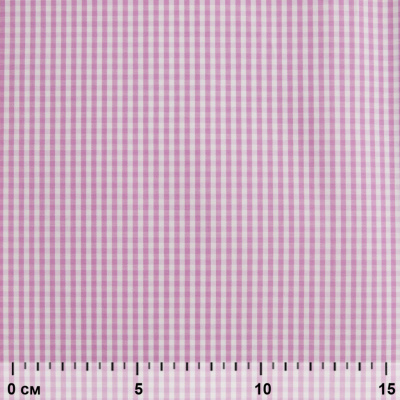 Ткань сорочечная Клетка Виши, 115 г/м2, 58% пэ,42% хл, шир.150 см, цв.1-розовый, (арт.111) - купить в Волжском. Цена 306.69 руб.