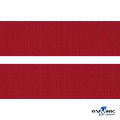 Красный - цв.171- Текстильная лента-стропа 550 гр/м2 ,100% пэ шир.50 мм (боб.50+/-1 м) - купить в Волжском. Цена: 797.67 руб.