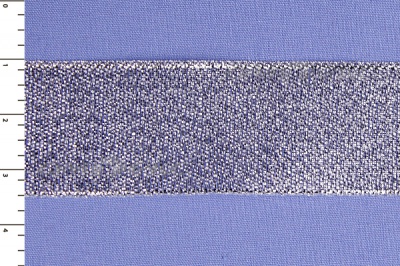 Лента парча MR-25, 25мм (33 м)  серебро - купить в Волжском. Цена: 403.62 руб.