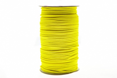 0370-1301-Шнур эластичный 3 мм, (уп.100+/-1м), цв.110 - желтый - купить в Волжском. Цена: 459.62 руб.