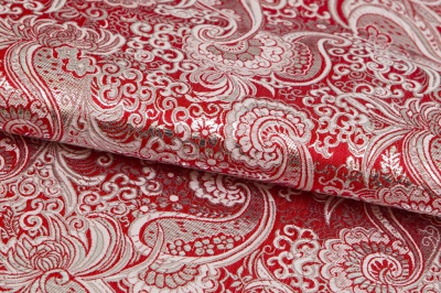 Ткань костюмная жаккард, 135 гр/м2, шир.150см, цвет красный№3 - купить в Волжском. Цена 441.94 руб.