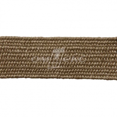 Тесьма отделочная полипропиленовая плетеная эластичная #2, шир. 40мм, цв.- соломенный - купить в Волжском. Цена: 50.99 руб.