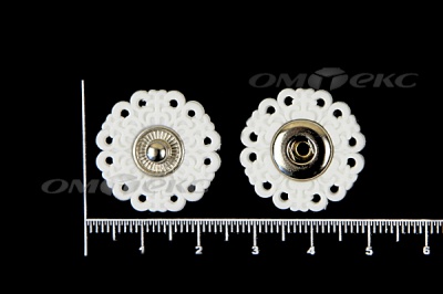 Кнопки пришивные №6 S20мм пластиковые белые - купить в Волжском. Цена: 9.88 руб.