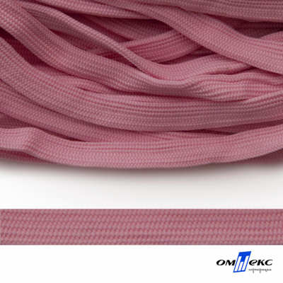Шнур плетеный (плоский) d-12 мм, (уп.90+/-1м), 100% полиэстер, цв.256 - розовый - купить в Волжском. Цена: 8.62 руб.