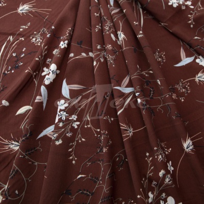 Плательная ткань "Фламенко" 2.2, 80 гр/м2, шир.150 см, принт растительный - купить в Волжском. Цена 239.03 руб.